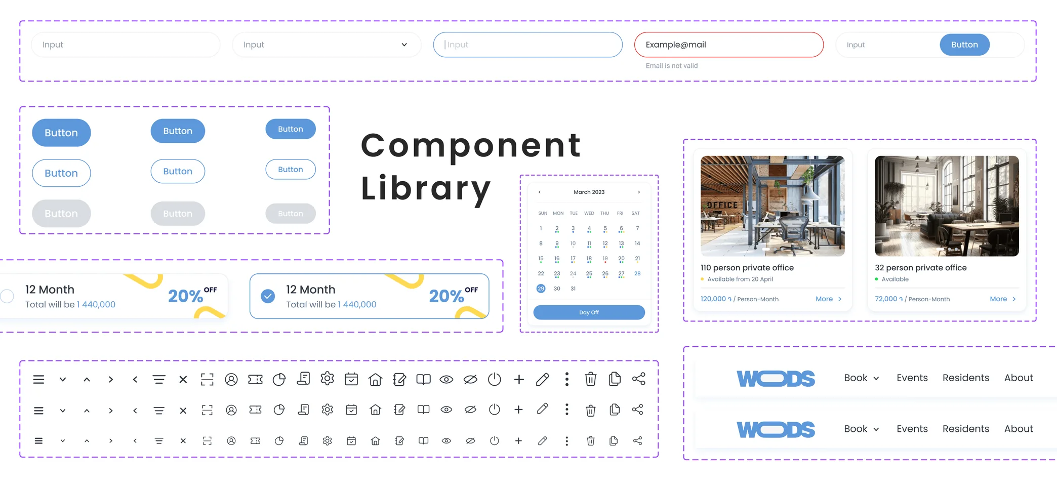 UI components: buttons, inputs and navigation
